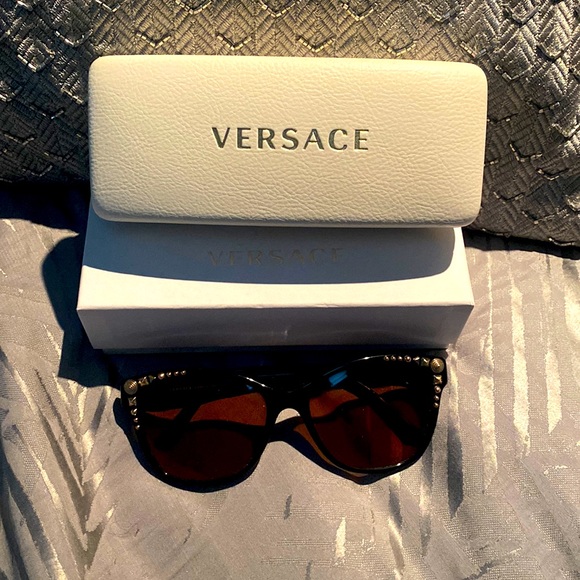 Versace Accessories - Versace Women's Sunglasses with Black and Brown Accents